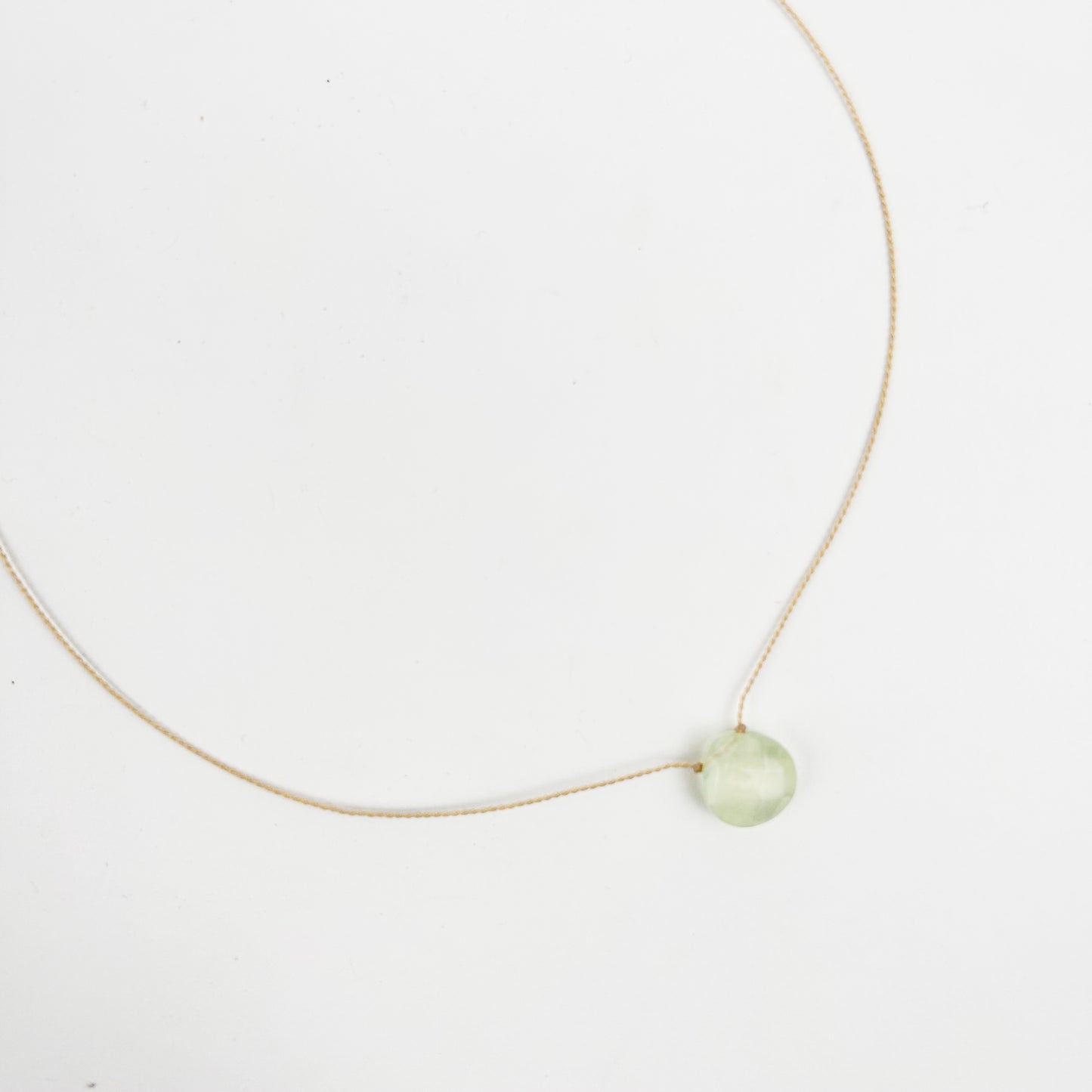 Prehnite Gem Teardrop Necklace