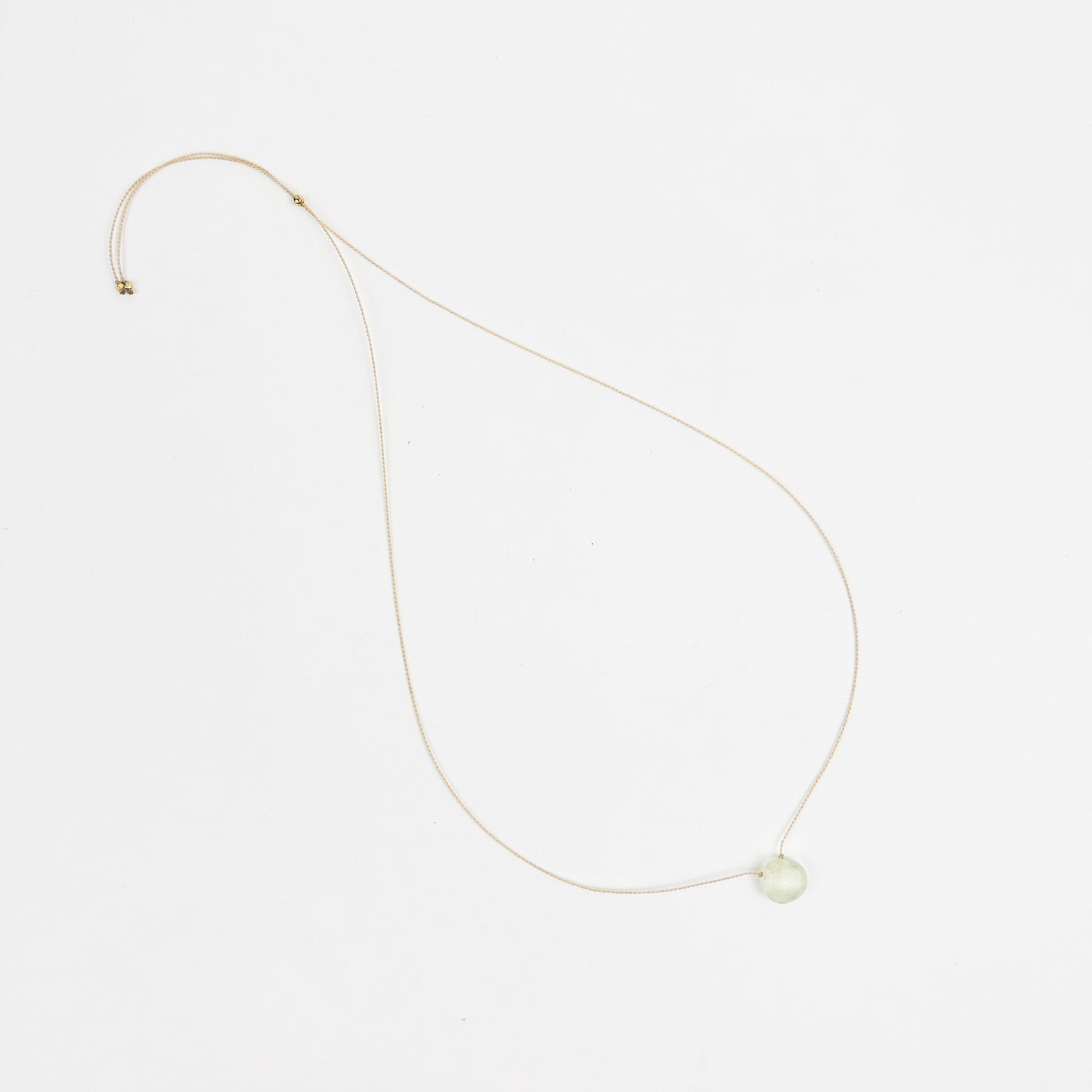 Prehnite Gem Teardrop Necklace