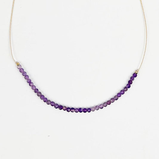 Amethyst Gemstone Bead Necklace