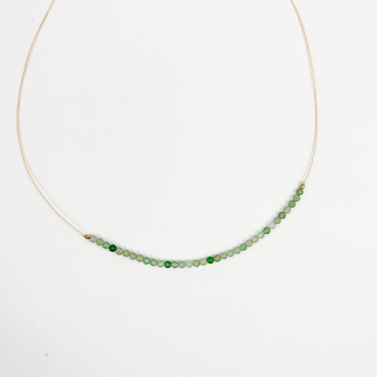 Green Aventurine Gemstone Bead Necklace