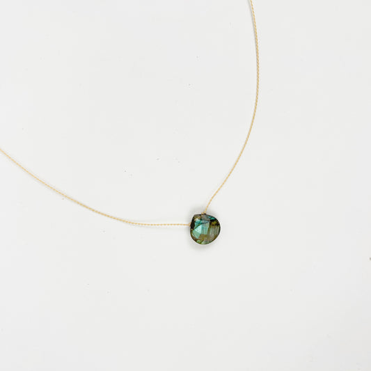 Labradorite Gem Teardrop Necklace